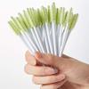 100pcs Disposable Eyelash Mascara Brush Wands Lash Brush for Makeup Applicator Kit (Green/White) view 1