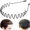 bodbop Metal Hair Band, Black, Unisex Fashion Headbands Sports Hairband Head Band Hair Hoop for Women With Non Slip Wavy Teeth view 1