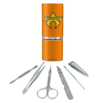 Aquaman Logo Stainless Steel Manicure Pedicure Grooming Beauty Care Travel Kit