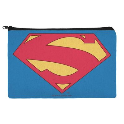 Superman New 52 Shield Logo Makeup Cosmetic Bag Organizer Pouch