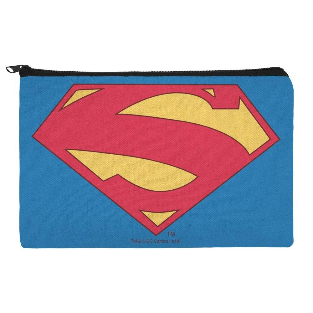 Superman New 52 Shield Logo Makeup Cosmetic Bag Organizer Pouch