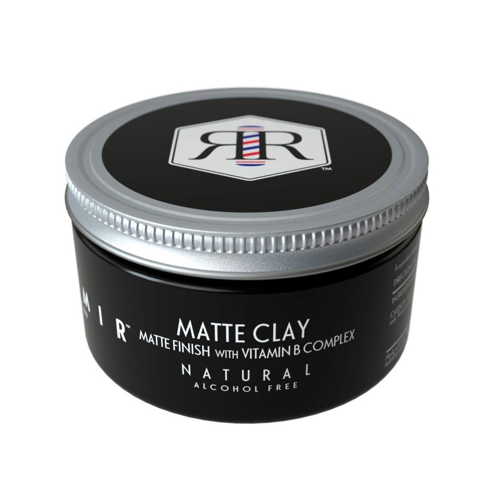 Reamir Men's Hair Styling Matte Clay - Men's Hair Styling Product - Medium Hold Matte Finish - Frizz Protection - All Natural 4 oz