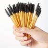 100pcs Disposable Eyelash Mascara Brush Wands Lash Brush for Makeup Applicator Kit (Golden/Black) view 1