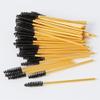 100pcs Disposable Eyelash Mascara Brush Wands Lash Brush for Makeup Applicator Kit (Golden/Black) view 2