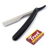 Barber Straight Wet Shaving Razor For Men Black Plastic Handle Cut Throat Beard Shaver Folding Knife With Blades view 1