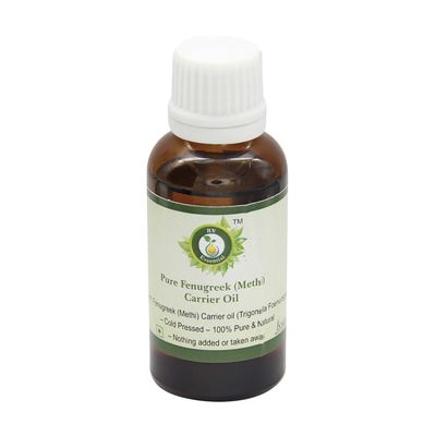 R V Essential Pure Fenugreek (Methi) Carrier Oil 10ml (0.338oz)- Trigonella Foenumgraecum (100% Pure and Natural Cold Pressed)