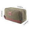 seemeroad Travel Toiletry Bag for Men and Women, Canvas Toiletry Organizer Water-Resistant Vegan Leather, Hanging Dopp Kit Shaving Bag for Toiletries Accessories (Army Green, Large) view 3