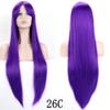 34Inch Long Straight Cosplay Wigs Bangs Costume Cartoon Role Hairpiece Wig Synthetic Hair For Girls 350 view 3