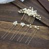 Amosfun Vintage Hair Combs Wedding Pearl Hair Clips Pearl Bridal Headpiece Wedding Accessories 1Pcs Hair Comb and 4 Pcs Hairpins view 4