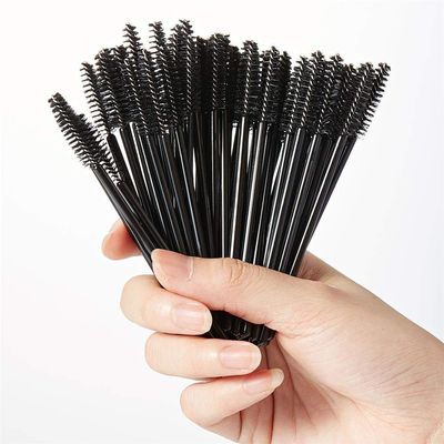 100pcs Disposable Eyelash Mascara Brush Wands Lash Brush for Makeup Applicator Kit (Black)