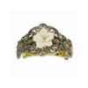 FB JEWELS Gold Tone Porcelain Rose Ponytail Holder view 1