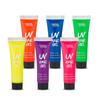 UV Neon Hair Gel Set - 6 Bright Non-Toxic Colors with Black Light Glow for Raves, Parties, Clubs, Halloween Costume - Non-Toxic Temporary Wash Out Color - by Splashes and Spills view 1