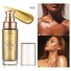 PHOERA High Gloss Waterproof Body Luminizer Glitter Face Shimmer Moisturizer Lotion Tan Cream Foundation Makeup Bronzer AQUAPURITY (102 Metallic Gold) view 3