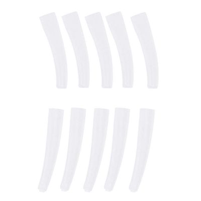 10Pcs Tweezers Cover, Grafting Eyelashes Tips Covers, Transparent Plastic Elbow Tweezers AntiDust NonSlip Eyelashes Grafting Tool