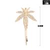 2 PCS Women Rhinestone Leaf Bobby Pin Hair Clips Hair Pins Liu Hai Hairpin Side Clamp Wedding Barrette Headgear Hair Accessories view 2