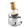 Anbbas Shaving Brush Synthetic Badger Hair Wood Handle,Stainless Steel Shaving Stand and Bowl,Perfect for Men Wet Shave view 1