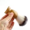 Anbbas Shaving Brush Synthetic Badger Hair Wood Handle,Stainless Steel Shaving Stand and Bowl,Perfect for Men Wet Shave view 2