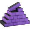 20 Pcs Nail Buffer Block Sponge Sanding Buffing File 80/120 Grit 3 Sides Nail Files for Manicure Nail Tools (Purple Black) view 1