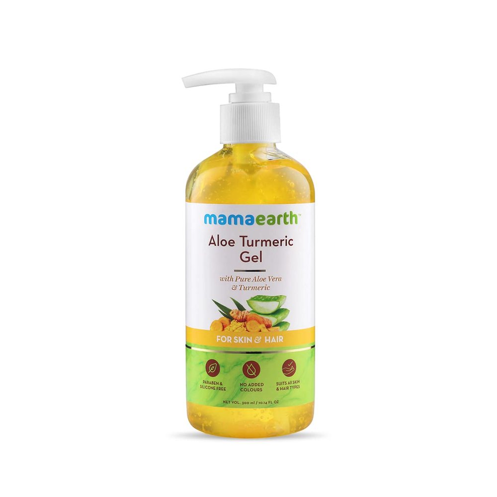 MAMAEARTH Aloe Turmeric Gel | With Pure Aloe Vera & Turmeric | 10.14 Fl Oz (300ml)