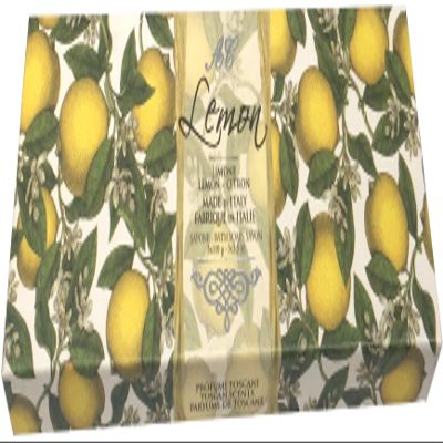 Alighiero Campostrini Sapone Artigianale Luxury Bath Soap Tuscan Scents Italian Made Set of 3 Bars 3.5 Ounces (Lemon)