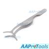 AAProTools Pack of 2 Stainless Steel False Eyelashes Extension Applicator Tool Fish Tail Clip Auxiliary Clip Tweezers Nipper Tool view 3