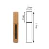 2 Pcs 6ML/0.2OZ Refillable Empty Eco-friendly Bamboo Appearance Mascara Tube with Eyelash Brush Cosmetic Makeup Vial Growth Oil Dispenser Container DIY Beauty Tools view 3