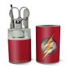 Justice League Movie Flash Logo Stainless Steel Manicure Pedicure Grooming Beauty Care Travel Kit view 2