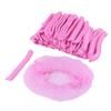 1 Pack (100pcs) Disposable Non Woven Makeup Spa Shower Cover Caps Hairnet Microblading Hair Caps Hot Pink view 1
