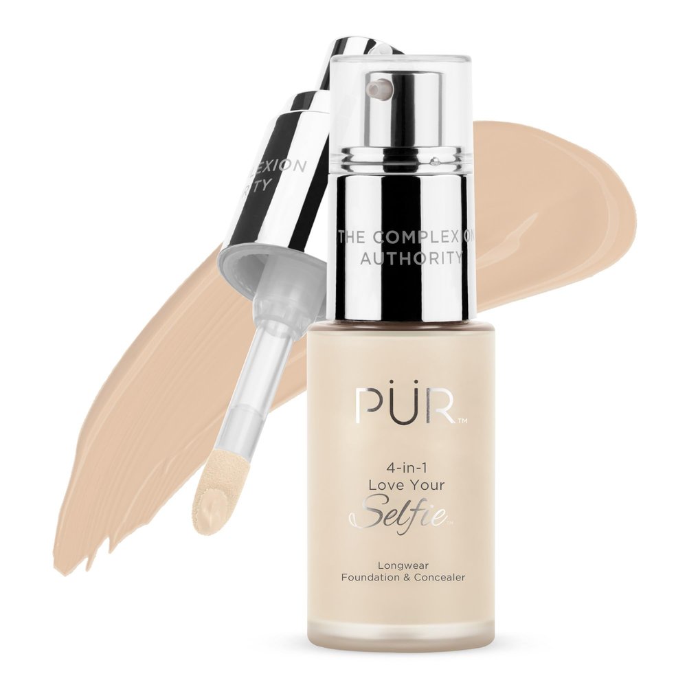 PR MINERALS 4-in-1 Love Your Selfie Foundation & Concealer - Longwear Full Coverage Liquid Makeup Foundation with Hydrating Blend for Refined-Looking, Natural Beauty Glow, Skin Texture & Tone