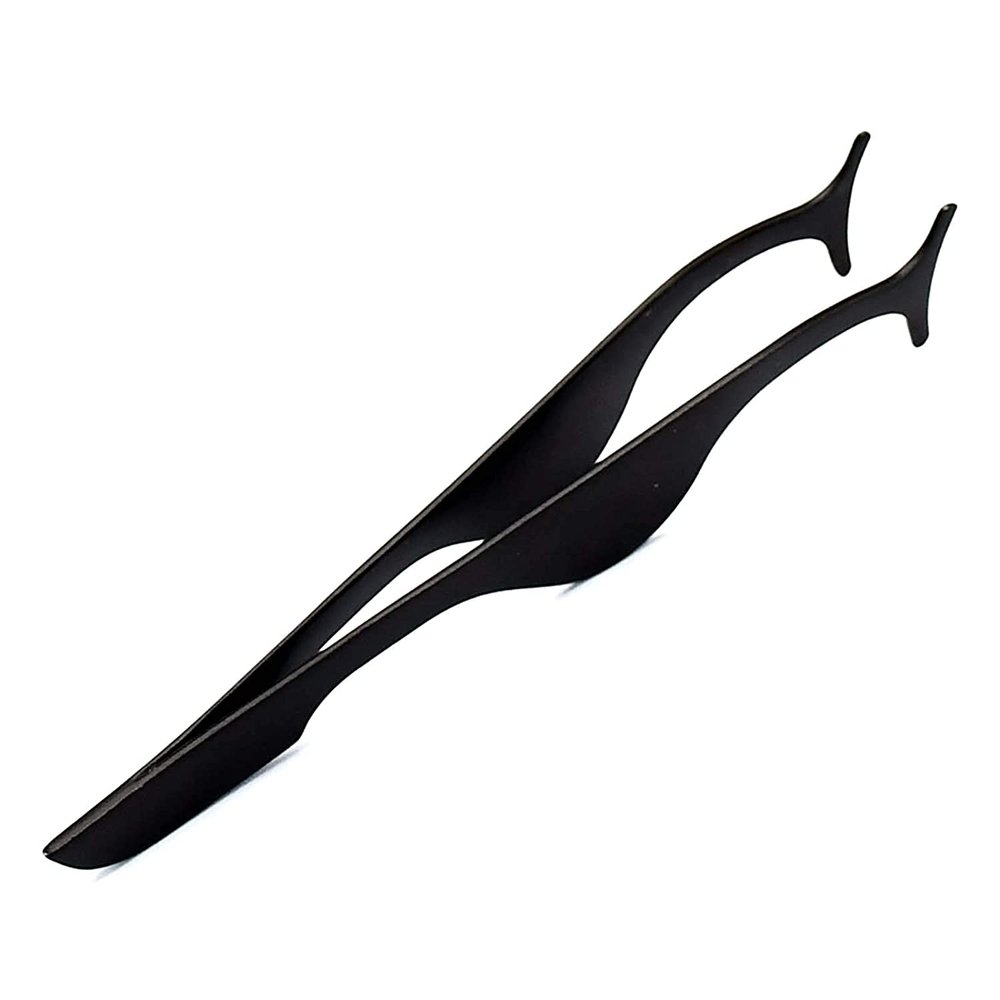 AAProTools False Eyelash Applicator/Premium Stainless Steel Eyelash Extension Tweezers : for Instant Application & Removal | Adjust & Repair Your Lashes On The Go | Magnetic Stainless Steel [Black] |