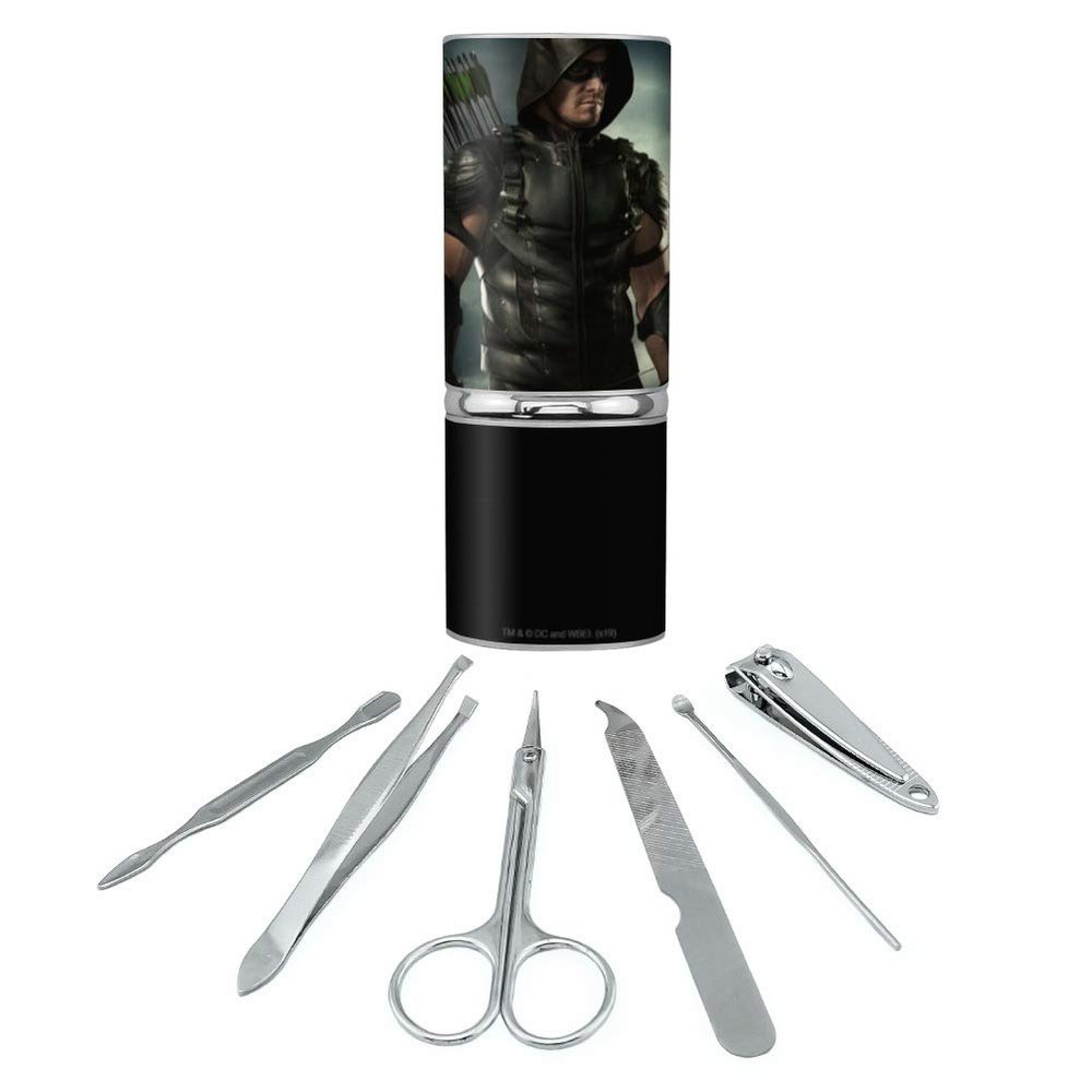 Arrow TV Series Character Art Stainless Steel Manicure Pedicure Grooming Beauty Care Travel Kit