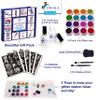Premium Glitter Temporary Tattoo Kit for Boys and Girls, 74 Stencils, 16 Colors and 2X 0.5 fl.oz Body Glue for Body Glitter Fake Tattoos for Kids Makeup Tattoo Supplies Party Favors Party Supplies view 2