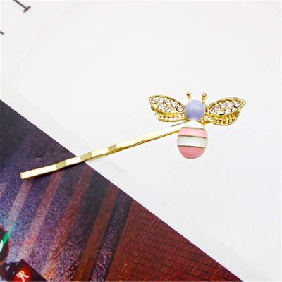 1Pcs Kawaii Mini Bee Diamond Metal Hair Clip Hairband Comb Bobby Pin Barrette Hairpin Headdress Accessories Beauty Styling Tools 2
