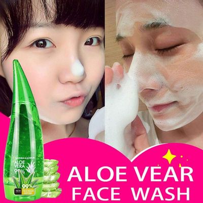 Aloe Vera Gel Pore Terminator Cleansing Foam Facial Cleanser Remove
