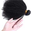 Mongolian Afro Kinky Curly Bundles Human Hair 4B 4C Afro Kinky Human Hair Bundles 8 10 12 Inch Curly Weave Bundles Unprocessed Virgin Hair Afro Curly Hair Extensions for Black Women Natural Color view 4