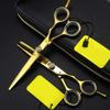 Stylist Shears for Barber Shop Barber Scissors Stainless Steel Salon Hairdressing Scissors Double sided Tooth Shear Hair Scissors, Salon and Home Use,6InchSet view 1