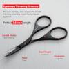Suvorna Premium Beard & Mustache Set with Beard scissors for men, Straight Razor with blades- Facial Hair/Nose/Eyebrow Scissors - Slant Tweezers (6 Pcs Black) view 4