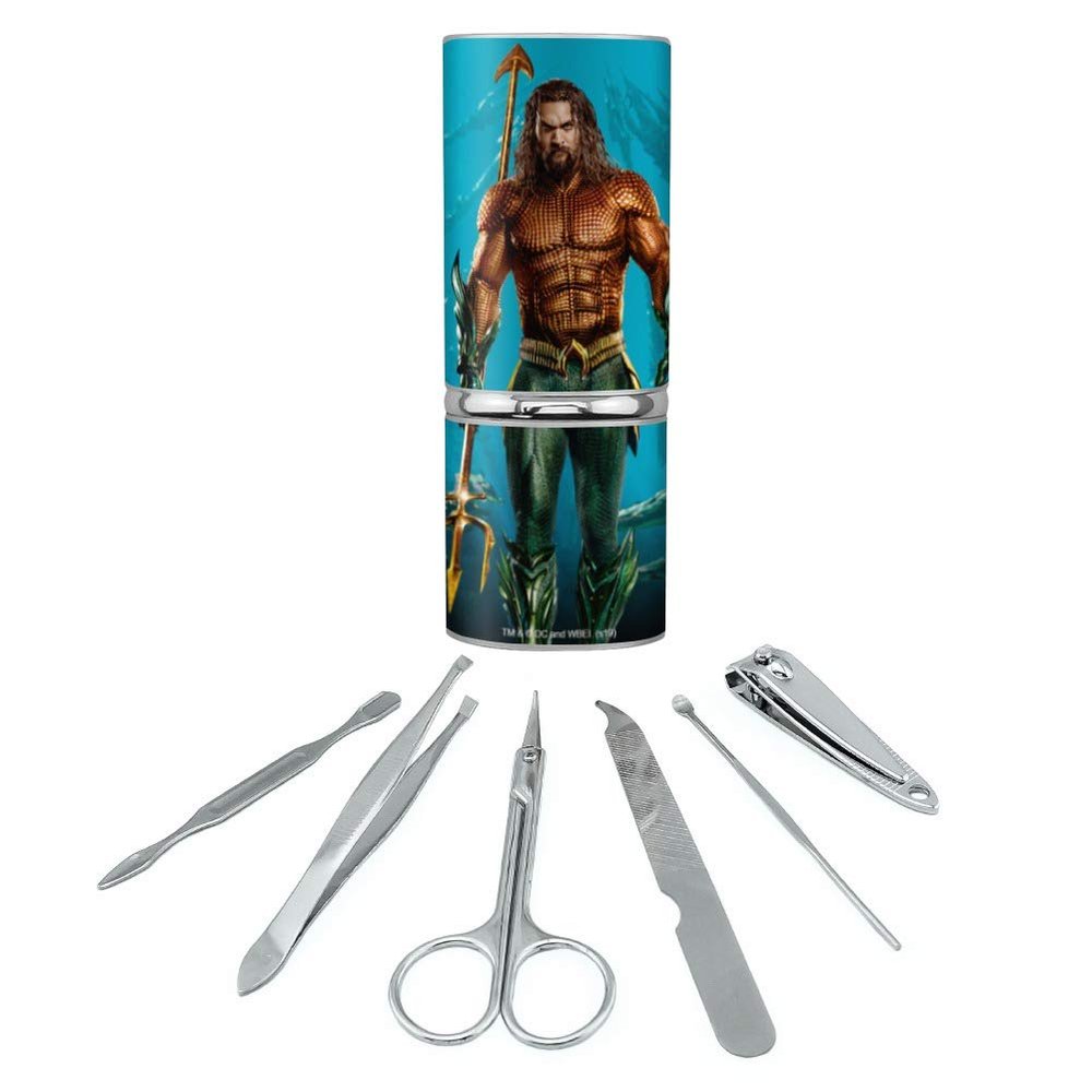 Aquaman Movie Jason Mamoa Full Costume Stainless Steel Manicure Pedicure Grooming Beauty Care Travel Kit