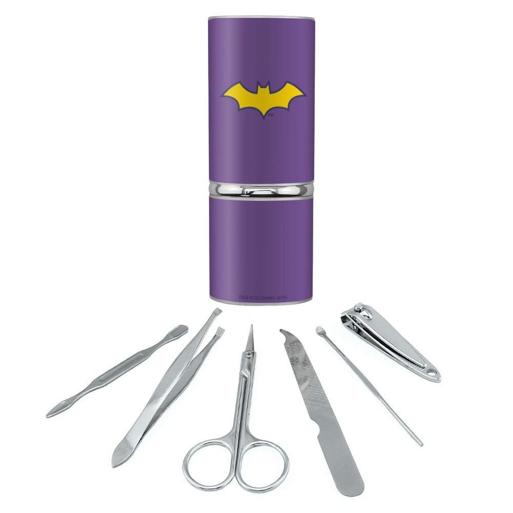 Batman Batgirl Logo Stainless Steel Manicure Pedicure Grooming Beauty Care Travel Kit