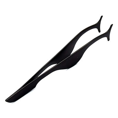 AAProTools False Eyelashes Extension Applicator Stainless Steel Tweezers Remover Clip Tweezers Nipper (Black)