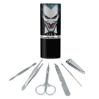 Batman Alex Ross Joker Head Stainless Steel Manicure Pedicure Grooming Beauty Care Travel Kit