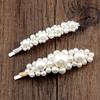 2 Pcs Imitation Pearl Alloy Hairpin Wedding Bride Manual Production Barrettes Hair Clip Stylish Woman Hair Accessory view 3