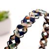 Fodattm 7PCS Women Hollow Metal Wrapped Cloth Woven Hair Hoop Headband Multicolor Hairband Hair Accessories view 3