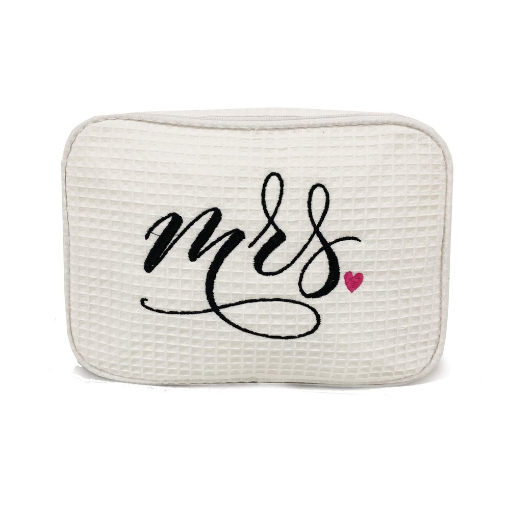Classy Bride Mrs. Honeymoon Makeup Bag - Bridal Cosmetic Bag