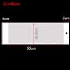 100 Pieces 10.5x62cm Transparent Long Plastic OPP Bag for Wig Package Clear Self Adhesive Hairpiece Pack Poly Bag Hair Extension Packaging Bags view 2