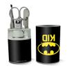 Batman Bat Kid Shield Logo Stainless Steel Manicure Pedicure Grooming Beauty Care Travel Kit view 2