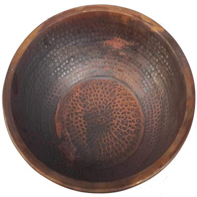 Portable Rustic Copper Massage Pedicure Bowl