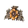 Fodattm Women Lady Retro Rose Flower Imitation Turquoise Hair Claw Clip Vintage Alloy Rhinestone Non-Slip Hair Jaw Clips Hairpin Hair Clamp (Brown) view 1