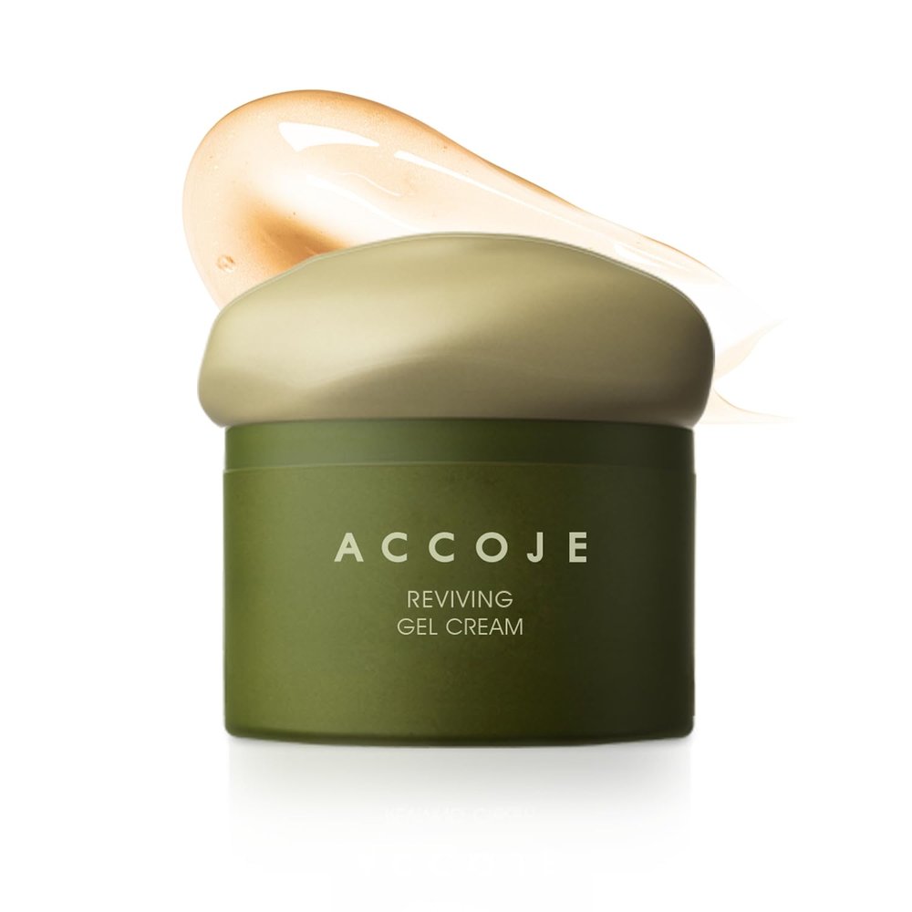 ACCOJE Reviving Gel Cream, Hydrating and Soothing Moisturizer for Sensitive Skin, Barrier Repair and Redness Relief with Jeju Botanical Extracts, Korean Skincare, 1.69 fl. oz