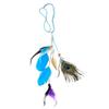 Fodattm Bohemian Peacock Feather Headband Tassels Hairband Women Lady Handmade Indian Headwear Fascinator Hair Hoop (Blue) view 3